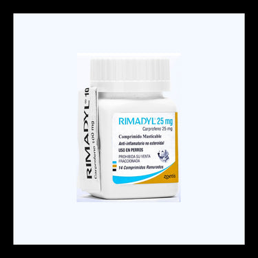 Rimadyl 25 mg (VENTA EXCLUSIVA BAJO RECETA MEDÍCA VETERINARIA)